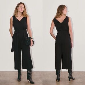 Everlane The Ultimate V-Neck Wide Leg Jumpsuit Womens Size 10